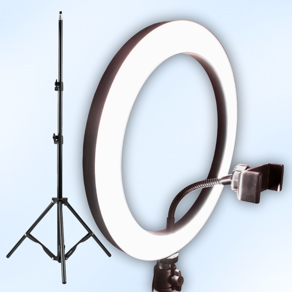 Кольцевая LED-лампа на штативе BRL-26 USB PowerBank для телефона 3000-6500K 26 см (BRL-26BAS160) - фото 10 Кольцевая LED-лампа на штативе BRL-26 USB PowerBank для телефона 3000-6500K 26 см (BRL-26BAS160) - фото 10