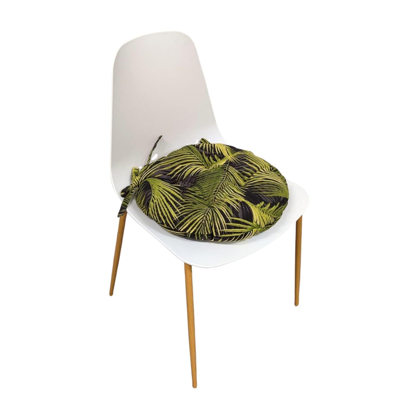 Подушка для стула eGarden KENTIA круглая холофайбер с завязками 40х8 см (5662)