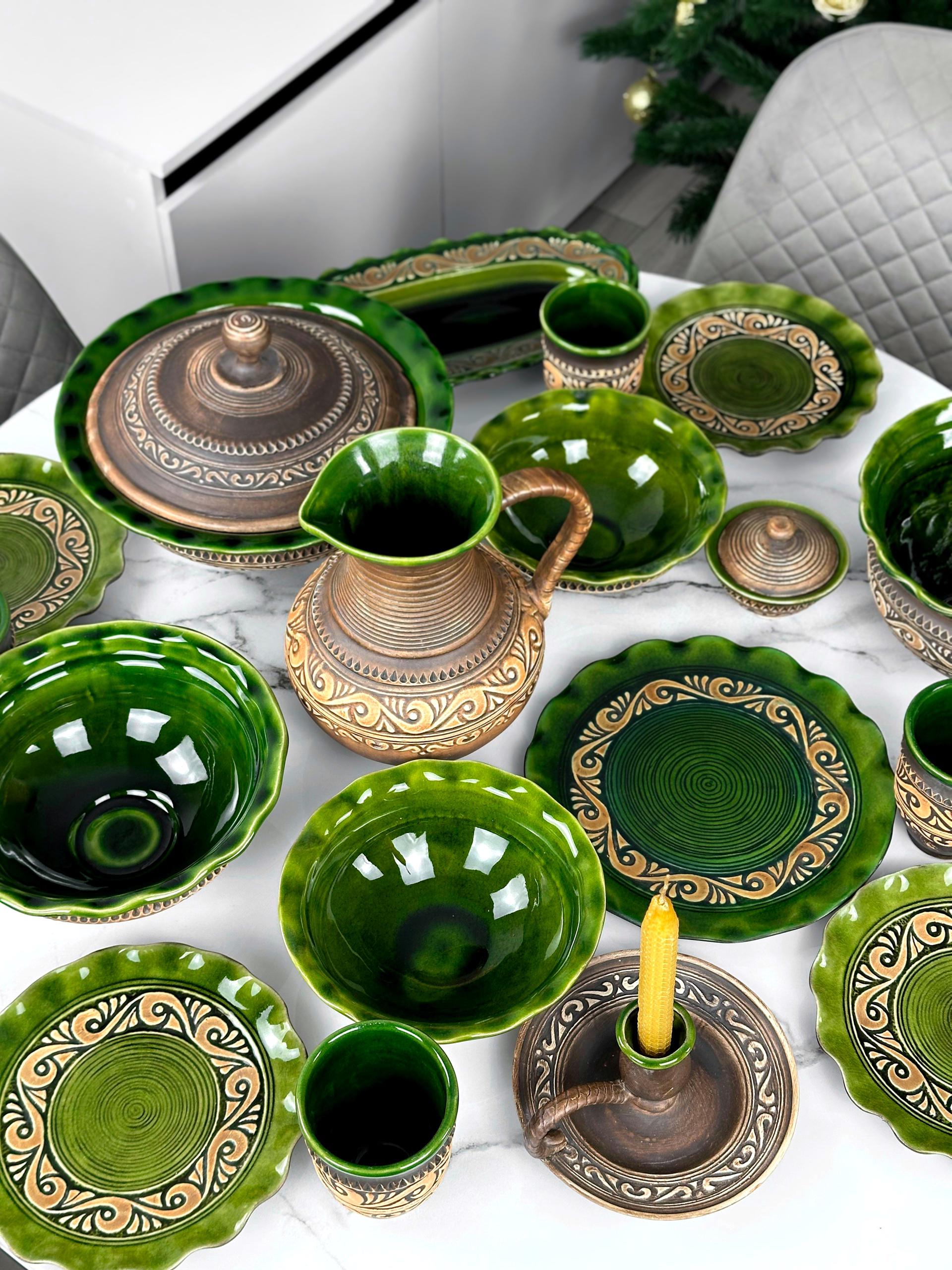 Набор глиняной посуды Рождество на 4 человек Гражда Коричневый (17019-41) - фото 10