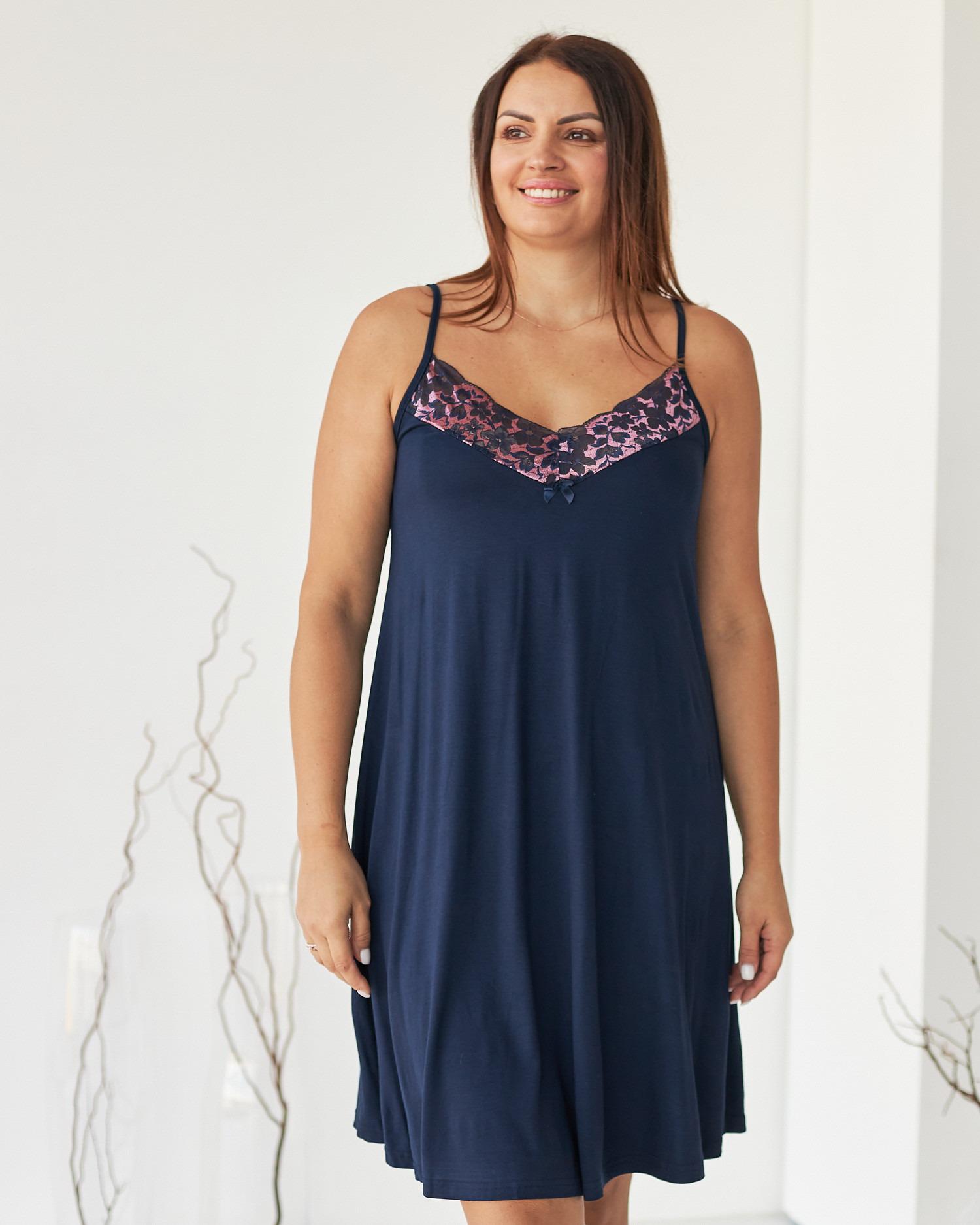 Рубашка ночная Fashions Jocelyn 5XL Синий (70083-ни) Рубашка ночная Fashions Jocelyn 5XL Синий (70083-ни)