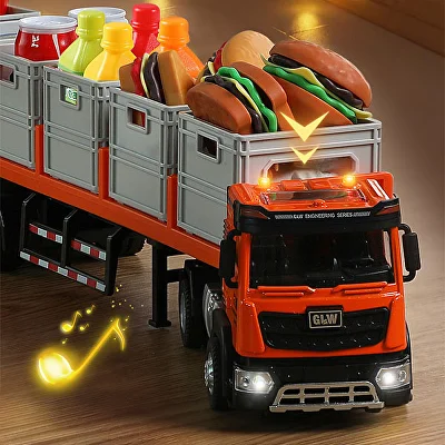 Грузовик с продуктами 1:40 41,5x9,1x6,9 см (C01706) - фото 4