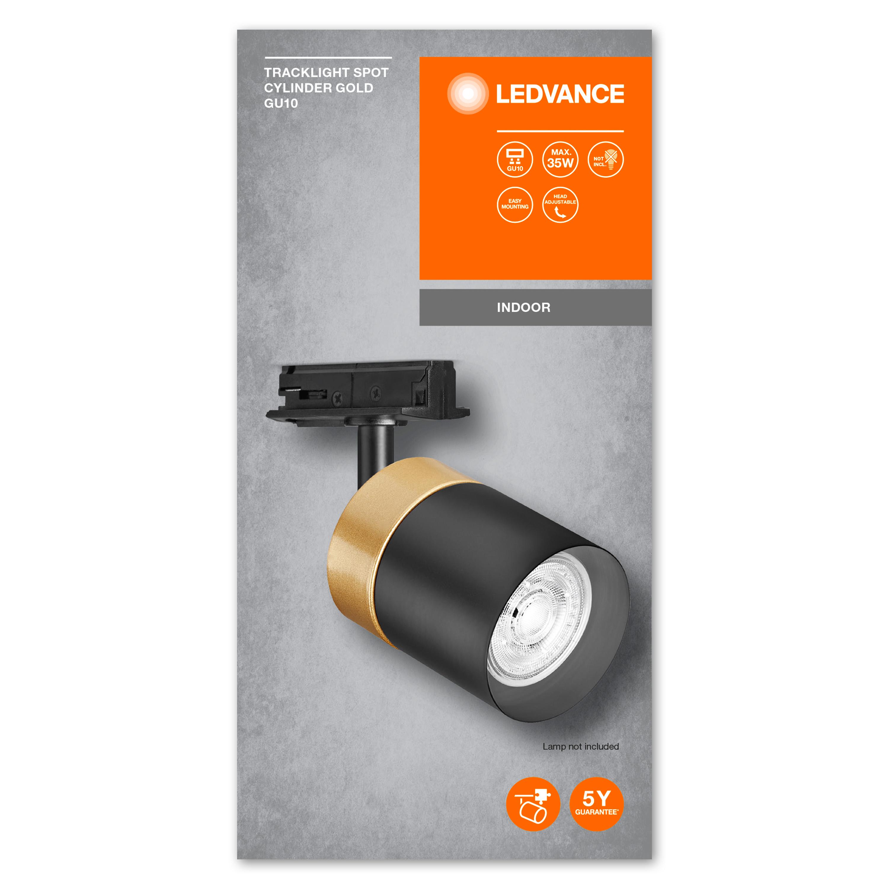 Светильник трековый Ledvance светодиодный Tracklight SPOT CYLINDER GOLD 220 V GU10 142х93х65 мм (4058075756700) - фото 4