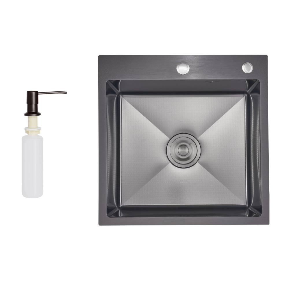 Мойка для кухни Lidz Handmade H5050HB PVD Honeycomb 2,5/0,5 мм Черный (SD00054493)