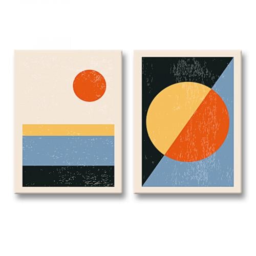 Модульная картина Абстракция Orange Sun 93x60 см (MK21288)