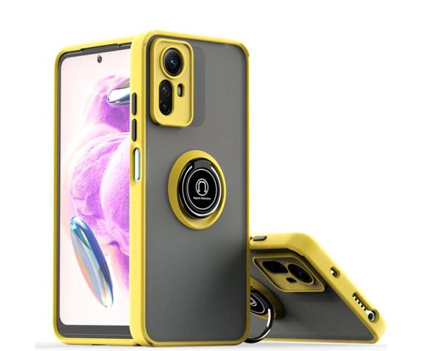 Чехол-накладка TPU Color Matte Ring для Xiaomi Redmi Note 12s Жёлтый