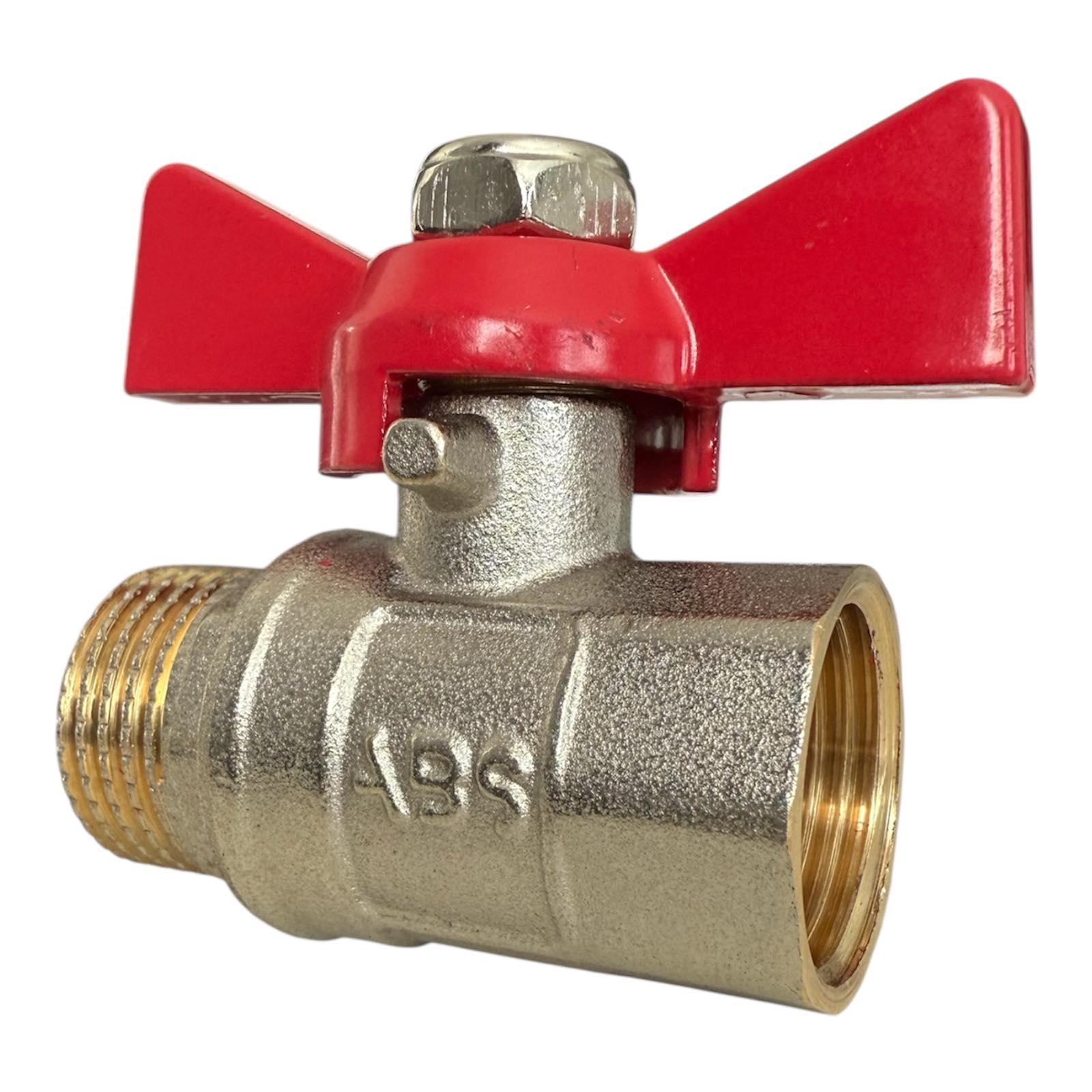 Кран шаровой ABS 1/2" В.З. бабочка (00-00004983)