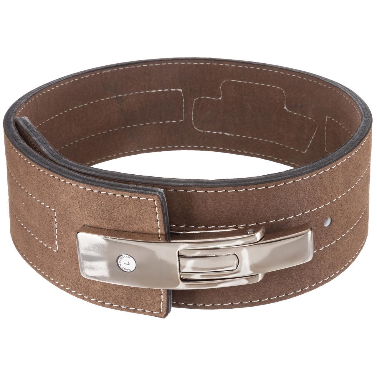 Пояс для пауерліфтингу Velo з карабіном шкіряний 10 см XXL ZB-(5784)