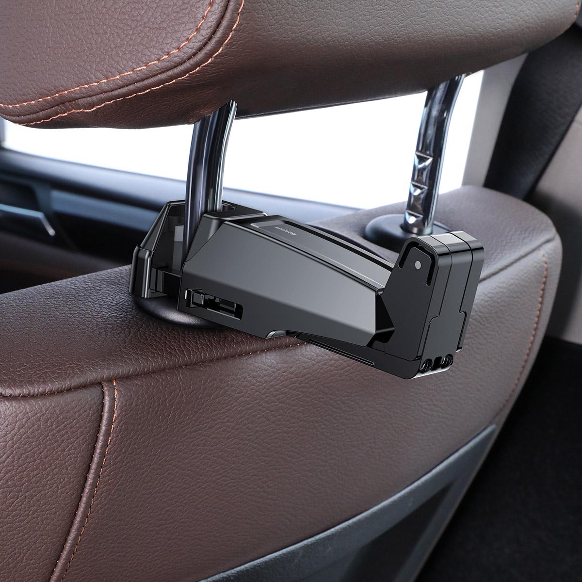 Держатель для телефона в машину BASEUS Backseat Vehicle Phone Hook крюк-вешалка Black (SUHZ-A01) - фото 3 Держатель для телефона в машину BASEUS Backseat Vehicle Phone Hook крюк-вешалка Black (SUHZ-A01) - фото 3