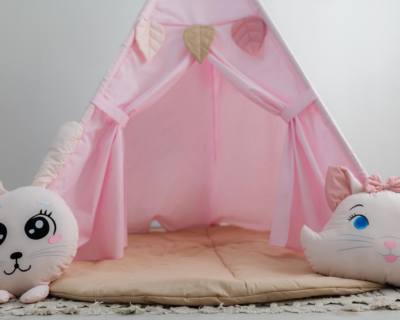 Вігвам для дітей Пухнасті друзі з об'ємним килимком 150 см - фото 3 Вігвам для дітей Пухнасті друзі з об'ємним килимком 150 см - фото 3