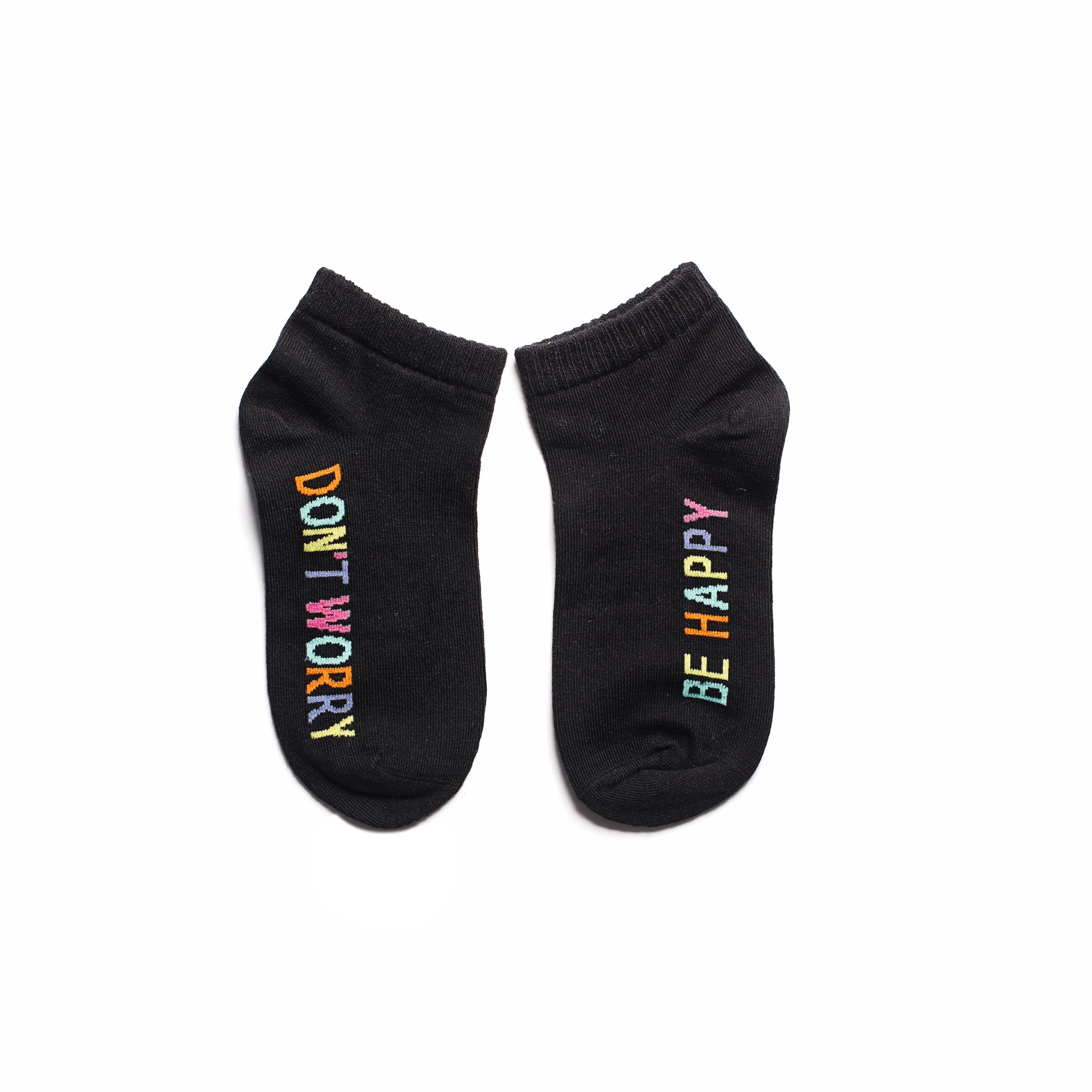 Шкарпетки короткі JILL ANTONY Don’t worry, Be happy 38-40 р. Чорний