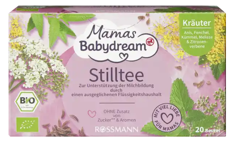 Чай Babydream mamas для кормящих мам для улучшения лактации с фенхелем/тмином/мелиссой 30 г