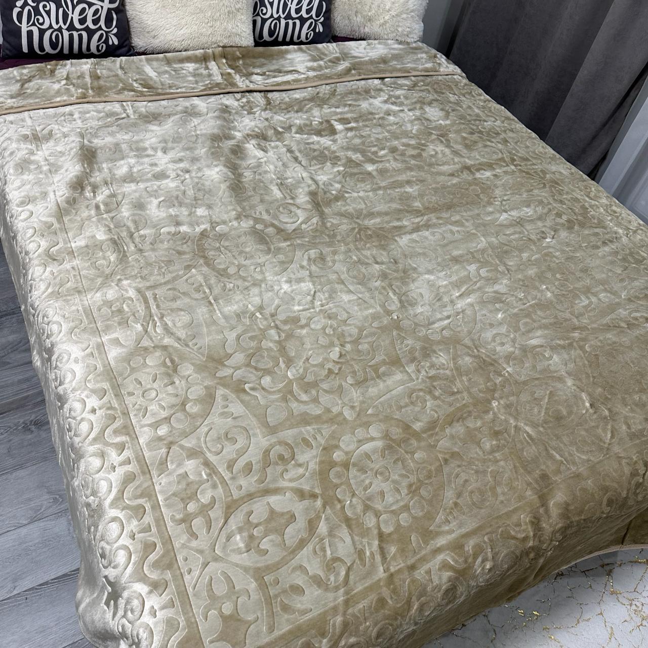 Покрывало на кровать акриловое 200x230 см Бежевый (P-акрил-14) - фото 8 Покрывало на кровать акриловое 200x230 см Бежевый (P-акрил-14) - фото 8