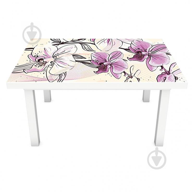 Наклейка виниловая на стол Zatarga «Нарисованные Орхидеи» 600х1200 мм Z180780st