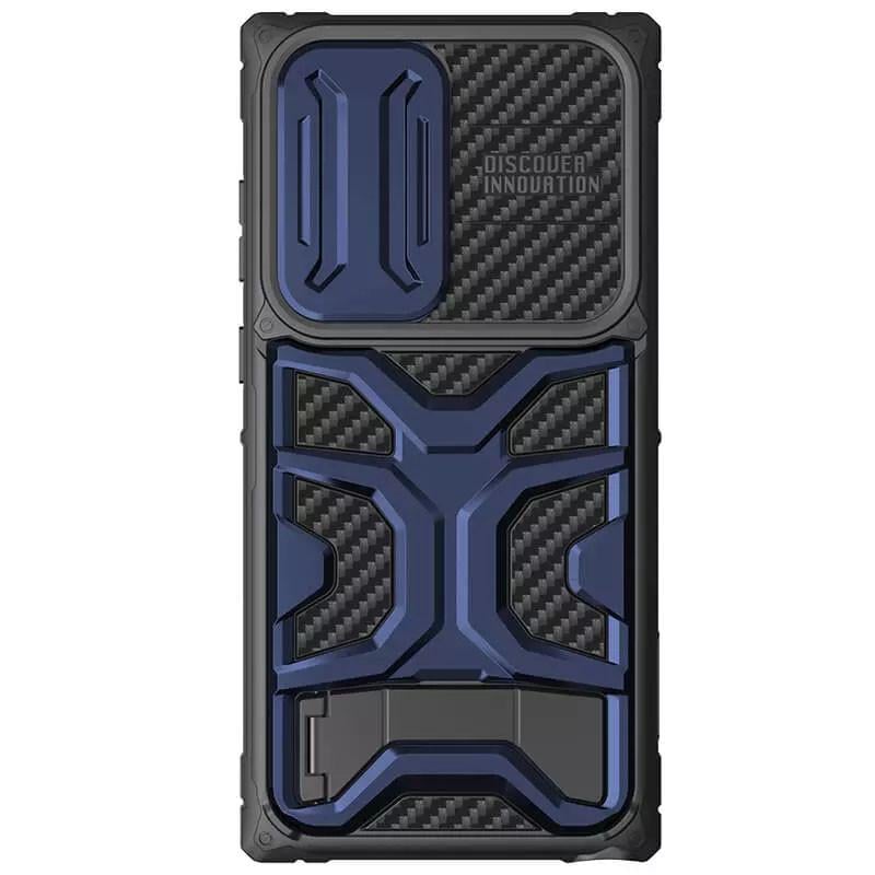 Противоударный TPU+PC чехол Nillkin CamShield Adventurer Pro (шторка на камеру) для Samsung Galaxy S23 Ultra Interstellar Blue - фото 2