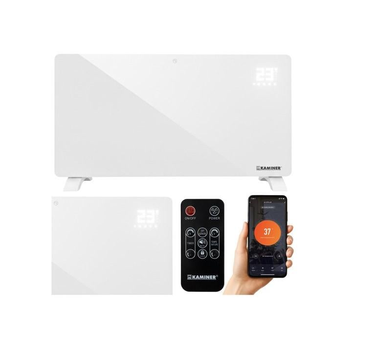 Обогреватель электрический стекла Zelva с WiFi управлением и дистанционным пультом 2300-2500 W