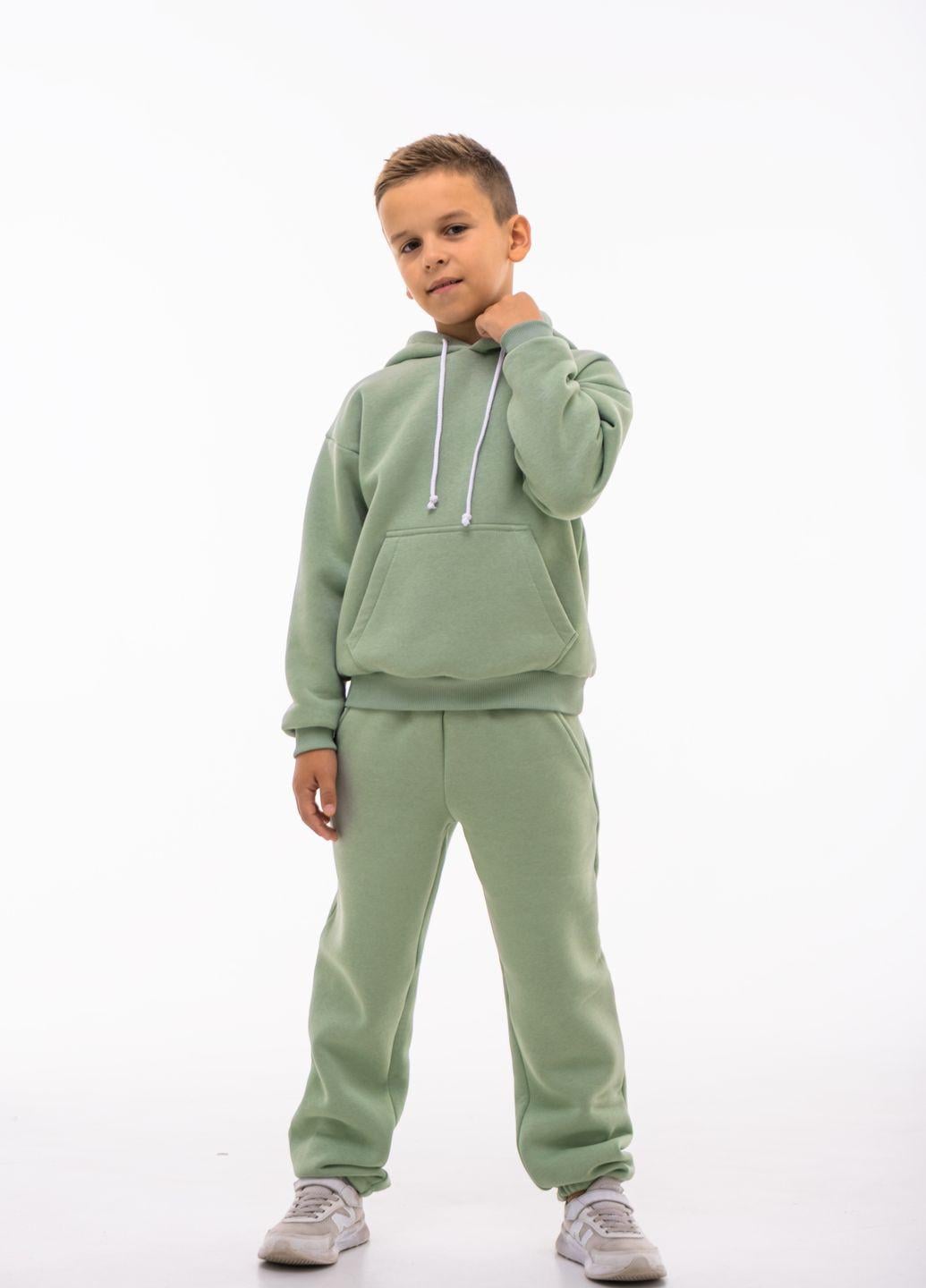 Спортивний костюм дитячий Kindamor Warm Autumn утеплений флісовий 158 см Оливковий (448950159)