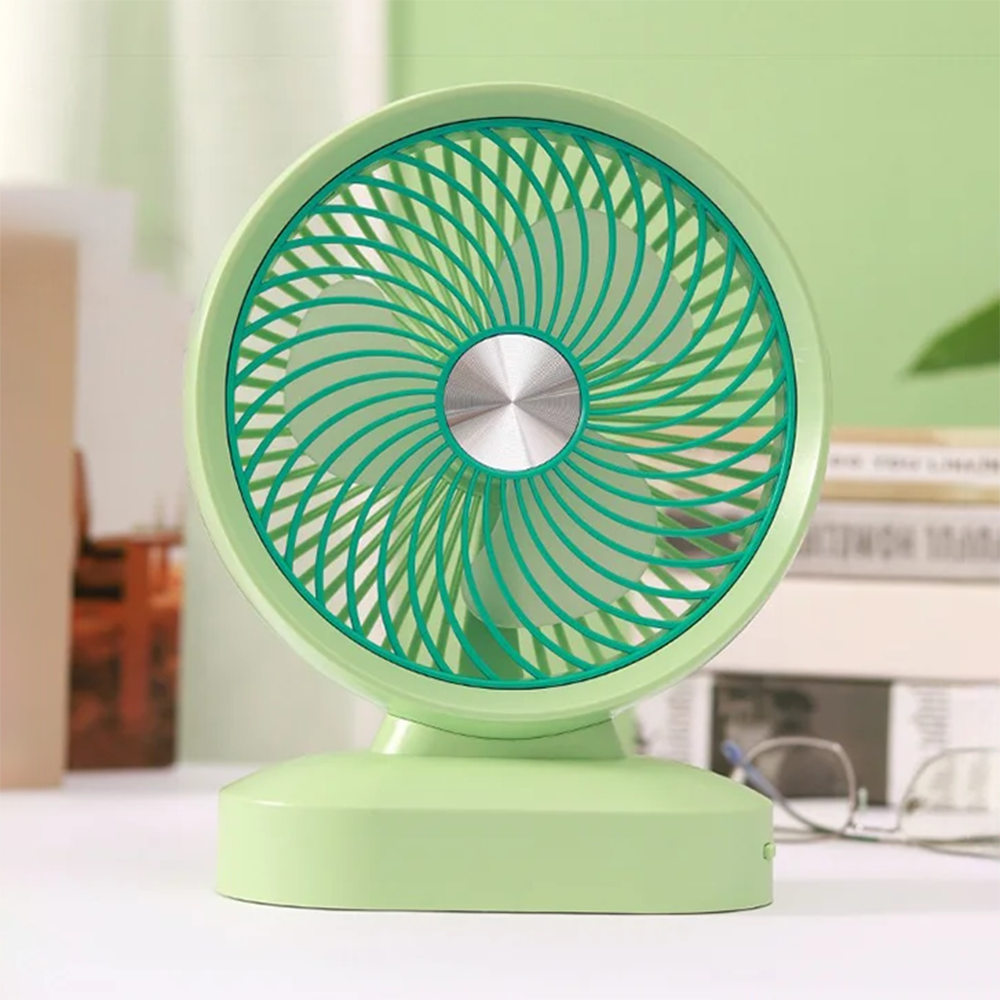 Вентилятор портативний настільний на акумуляторі 1200 мАг USB-Type C 3 режими 5 Вт Зелений (27434614) - фото 6 Вентилятор портативний настільний на акумуляторі 1200 мАг USB-Type C 3 режими 5 Вт Зелений (27434614) - фото 6