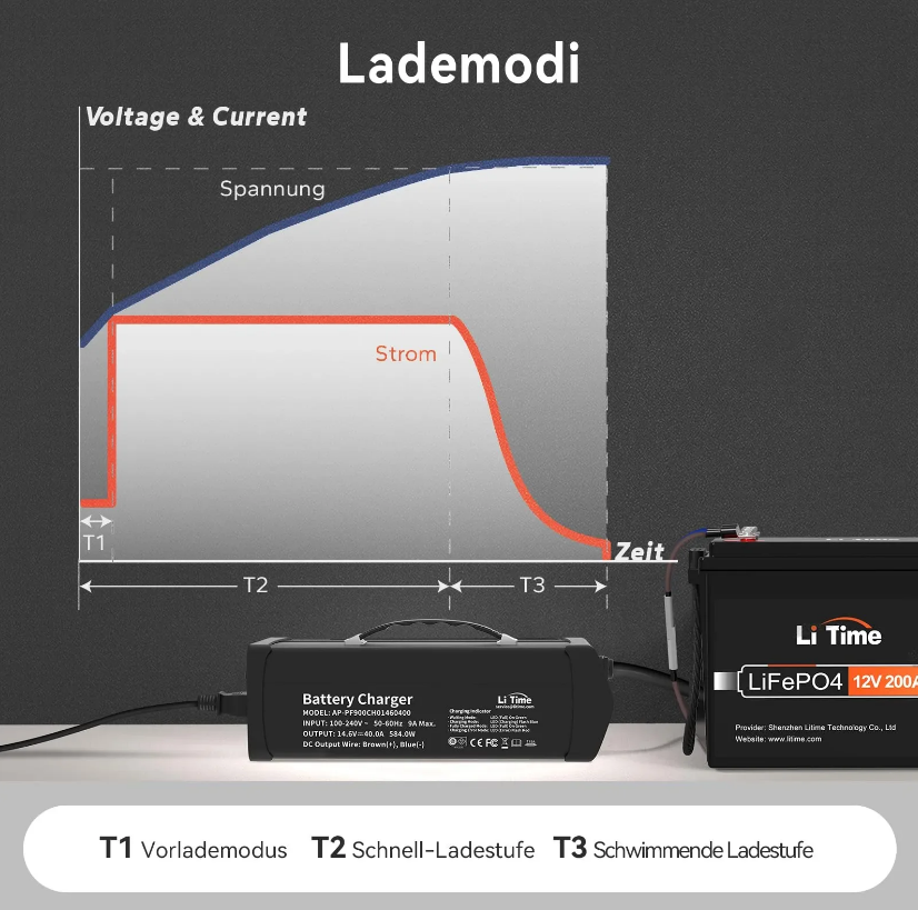 Устройство зарядное для LiFePo4 аккумуляторов LiTime 40A 14,6V (AP-PF900) - фото 2