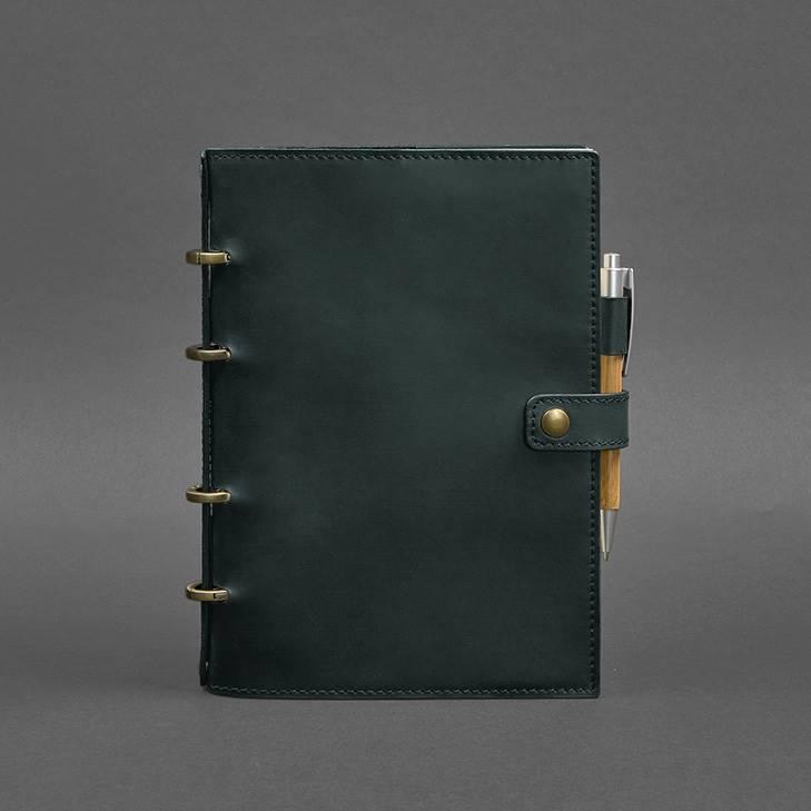 Блокнот кожаный с датированным блоком Софт-бук 9.1 Crazy Horse Зеленый (A-027486) - фото 3