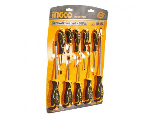 Набор отверток Ingco Industrial 10 шт. (12047426) - фото 2