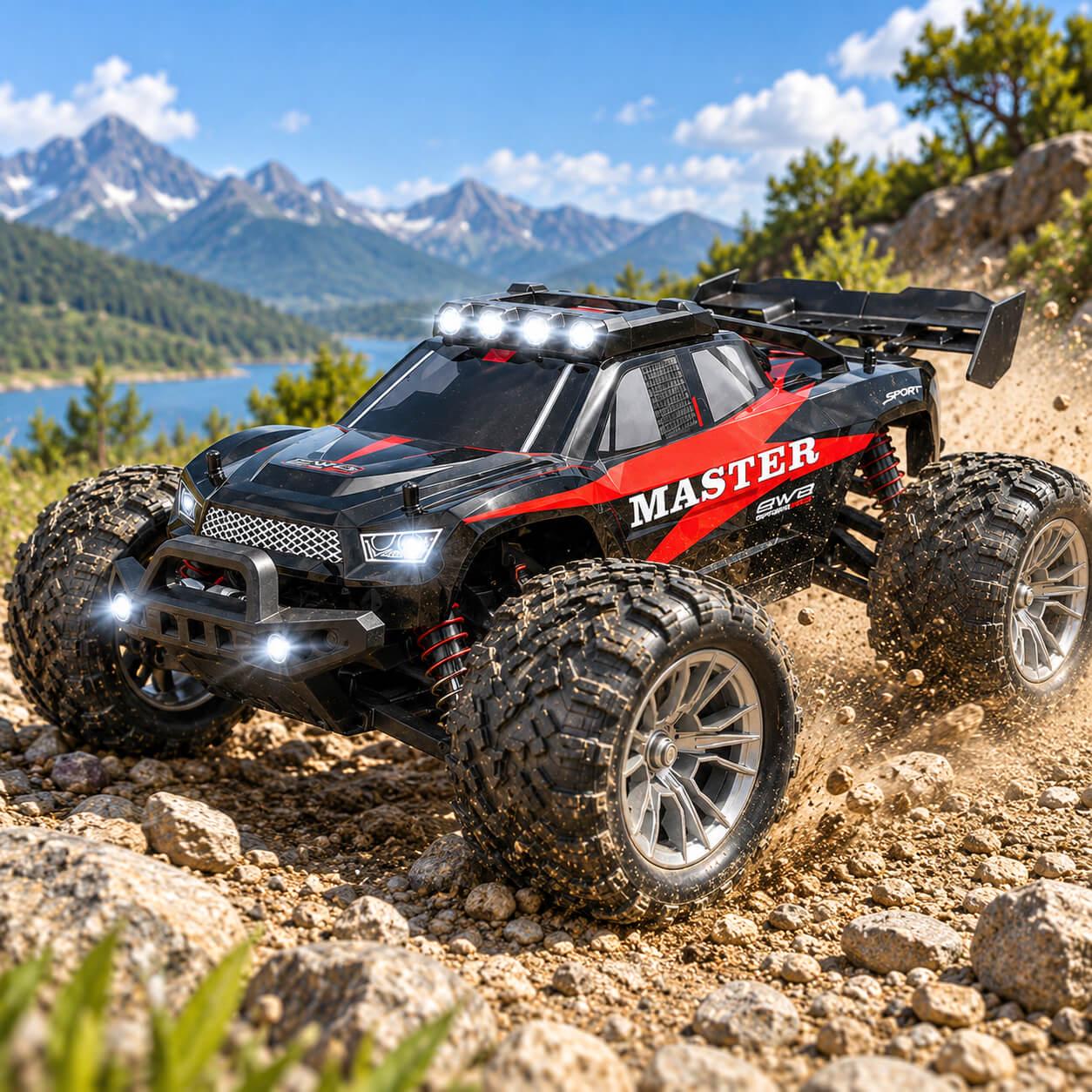 Машинка на радиоуправлении KFPLAN KF15 1:16 4WD до 40 км/ч до 20 минут до 90 м LED-подсветка Черный