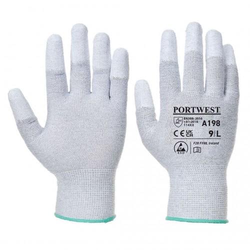 Рукавички антистатичні PORTWEST Antistatic PU Fingertip Glove A198 для роботи з електроприладами ПУ р. 10 /XL (1555) Рукавички антистатичні PORTWEST Antistatic PU Fingertip Glove A198 для роботи з електроприладами ПУ р. 10 /XL (1555)