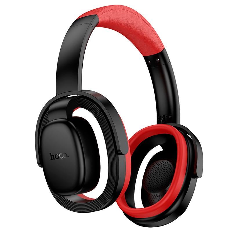 Наушники беспроводные Hoco W67 Rhyme open Bluetooth 5.4 Black/Red (26776)