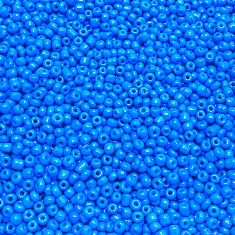 Бісер натуральний 2 мм 50 г Блакитний (БР0002н71)
