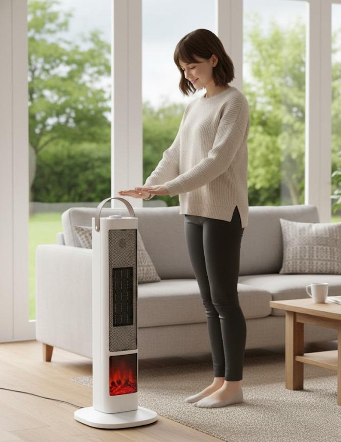 Тепловентилятор портативный Portable Fan Heater HQ30 3 режима и вентиляция 750/1500/2000 Вт (2104618791) - фото 11