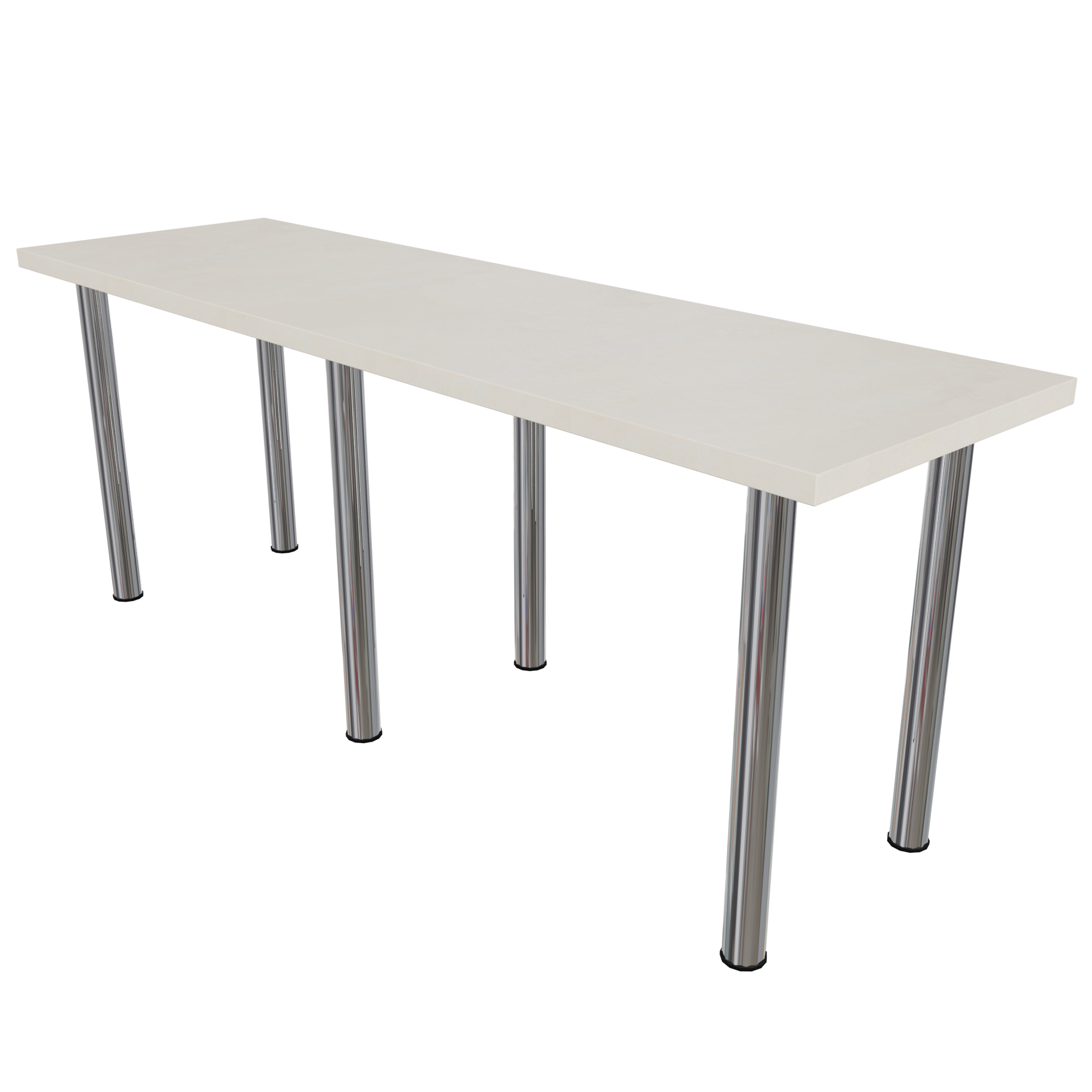 Стол обеденный БРИДЖ 2000х600 Шелковый камень/Хром