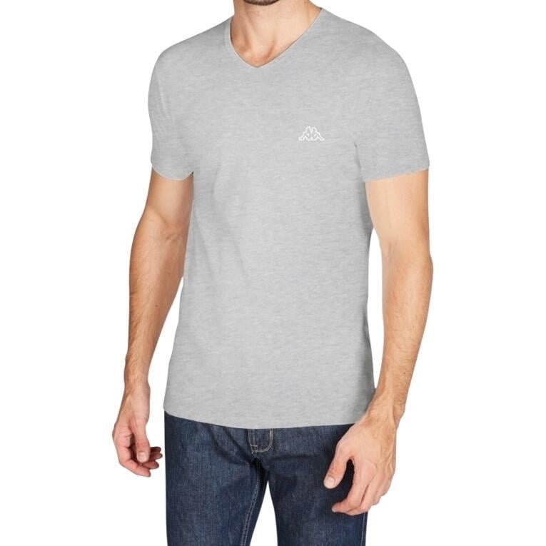 Футболка Kappa T-SHIRT MEZZA MANICA SCOLLO V K1311 GrigioUnito XL Серый (57374-53) Футболка Kappa T-SHIRT MEZZA MANICA SCOLLO V K1311 GrigioUnito XL Серый (57374-53)