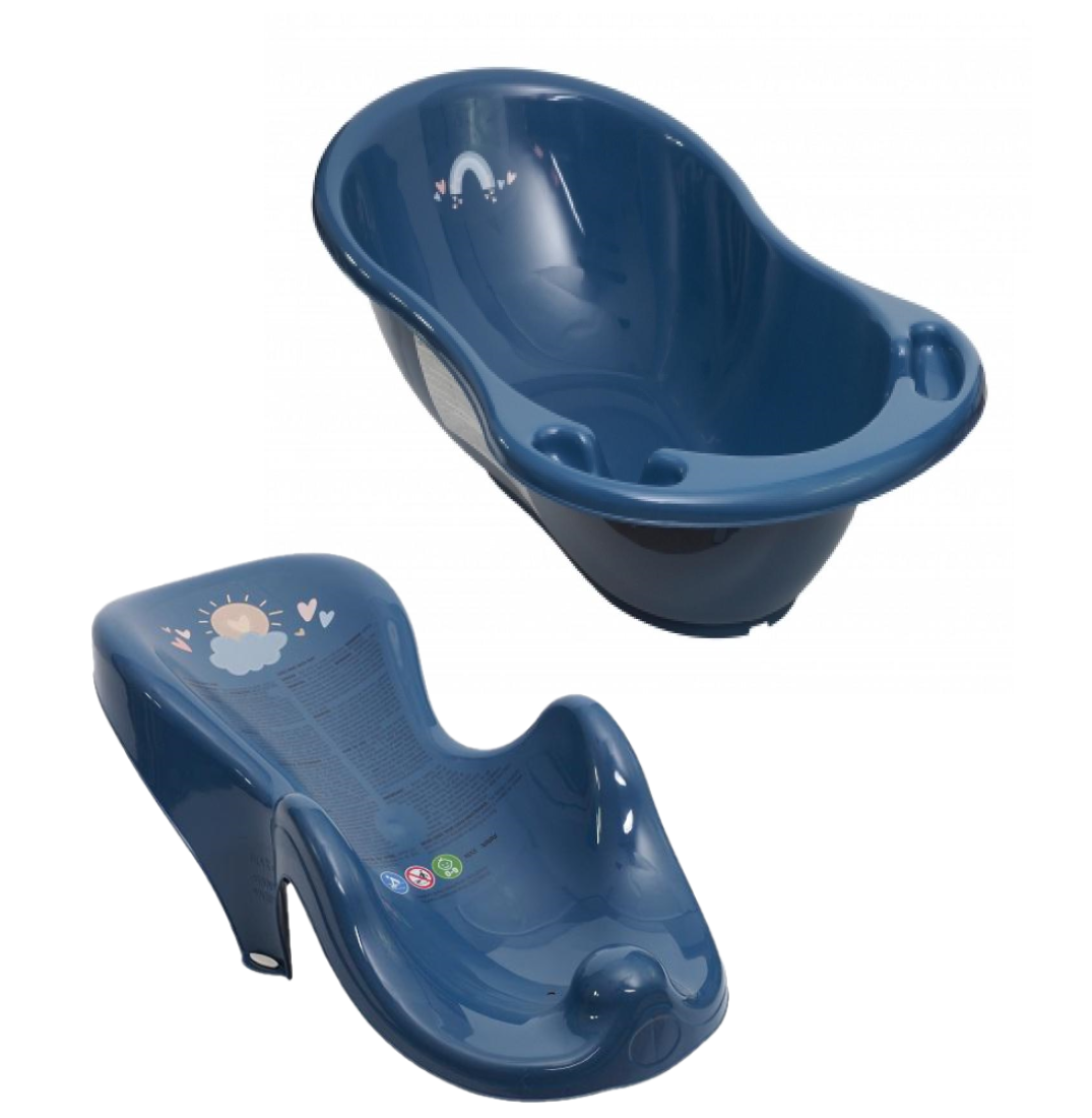 Комплект Tega Baby Метео ванна 86 см/горка Синий (ME004003Blue) - фото 1