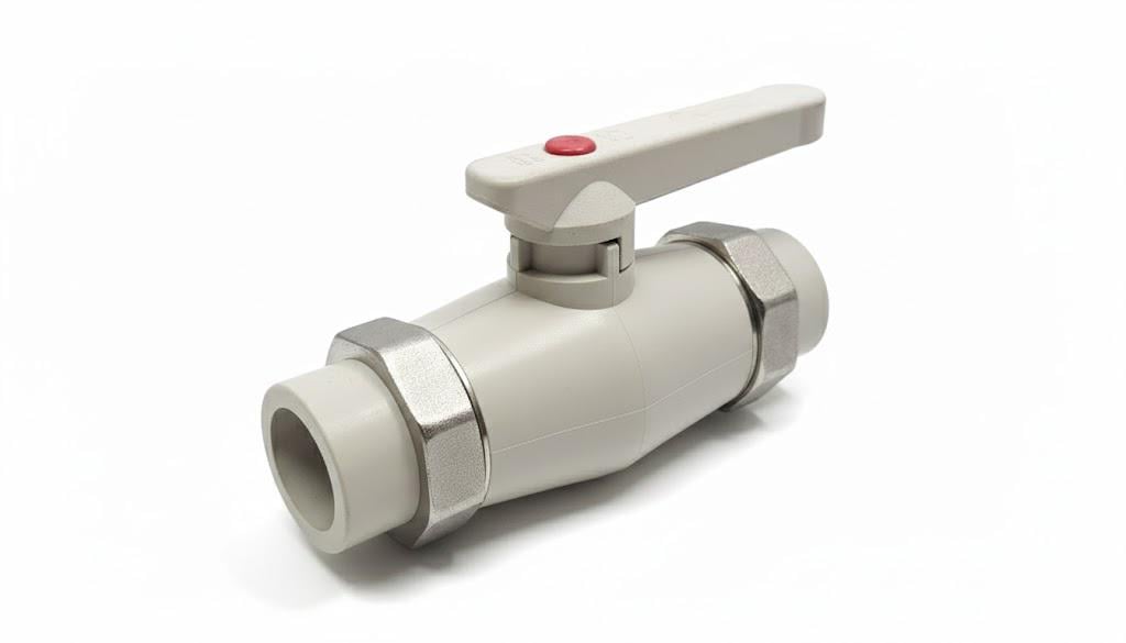 Кран кульовий KALDE поліпропіленовий для гарячої води з американками 32 (3182)