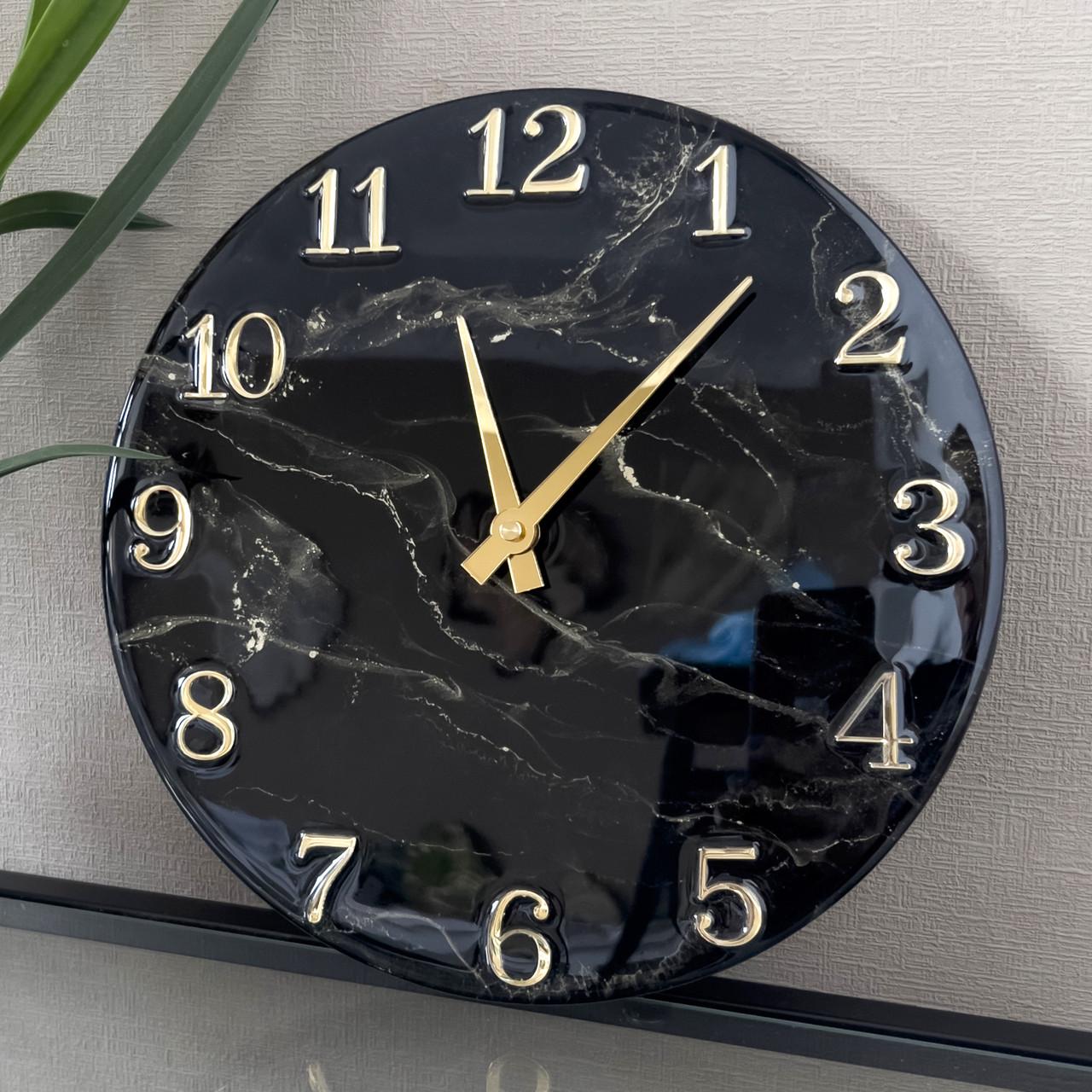 Часы настенные круглые из эпоксидной смолы EPOXY M203 40x40 см