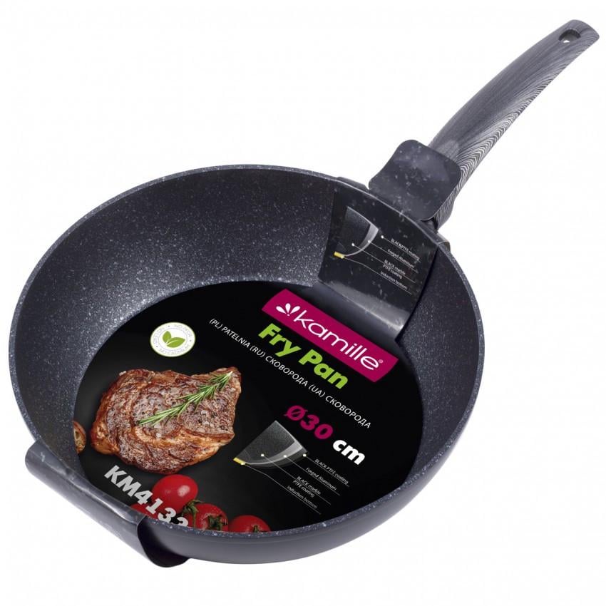 Сковорода Kamile marble KM-4133 алюмінієва із антипригарним покриттям 30 см