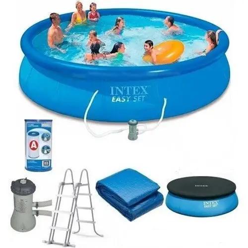 Бассейн надувной с фильтрующим насосом и лестницей 457х107 см (28443423) - фото 2 Бассейн надувной с фильтрующим насосом и лестницей 457х107 см (28443423) - фото 2