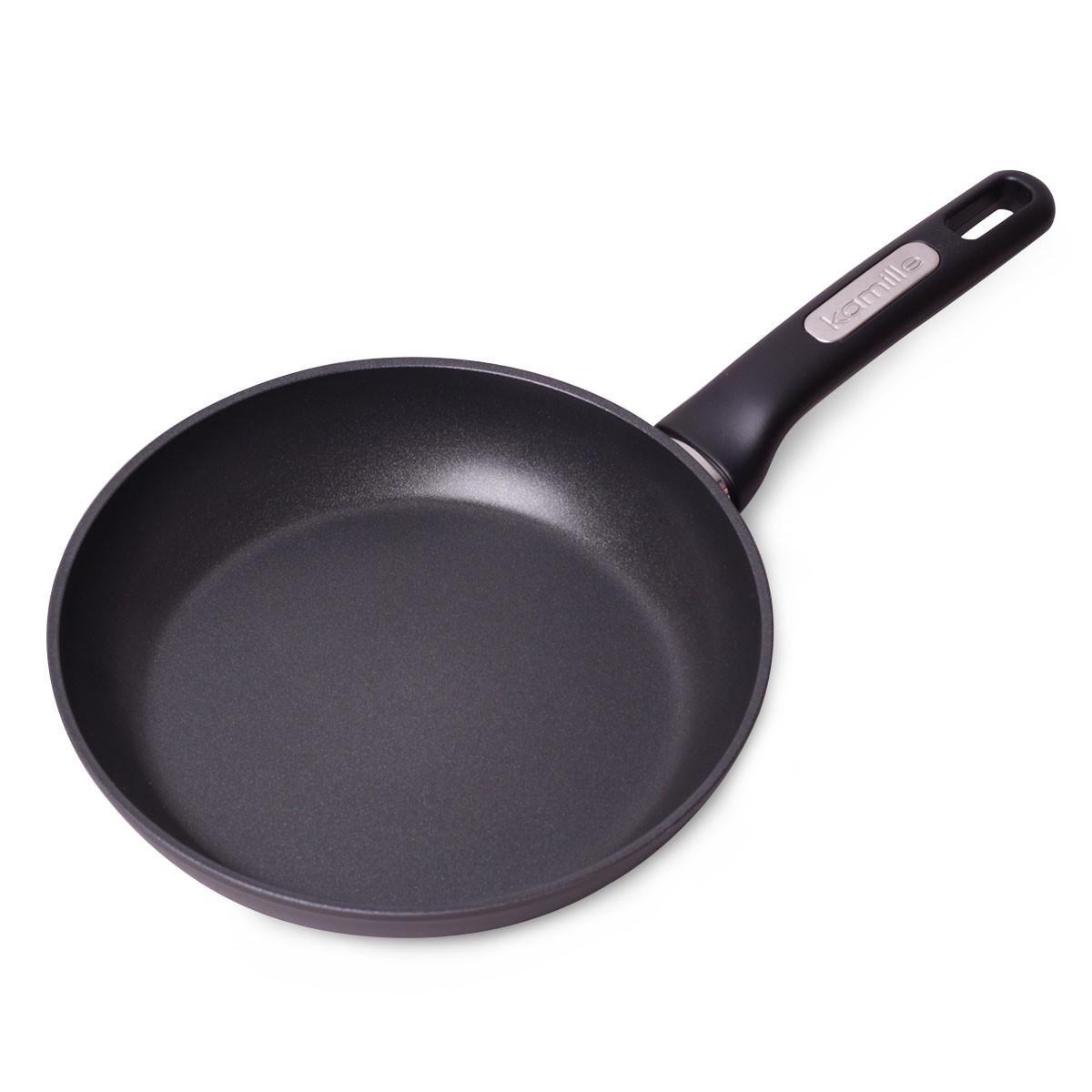 Сковорода Kamille KM-4412 з антипригарним покриттям із алюмінію для індукції і газу 24 см (29-87-4117)