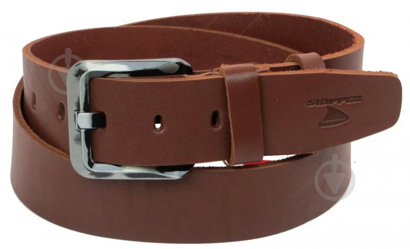 Кожаный ремень Skipper 110-130 x 4.5 см Коричневый (1177-45)