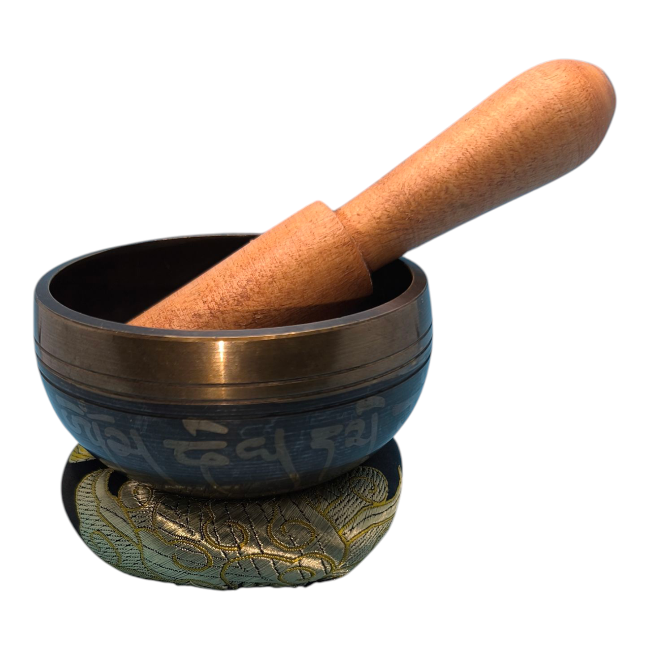 Чаша співаюча лита мідна Тибетська з резонатором та подушкою 8 см (30895999)
