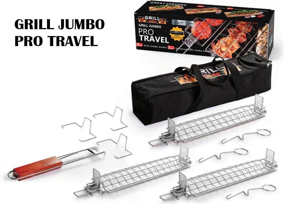 Набір решіток Grill Jumbo Pro Travel Set із регульованою сіткою для гриля 3 комплекти та сумка (7773) - фото 9