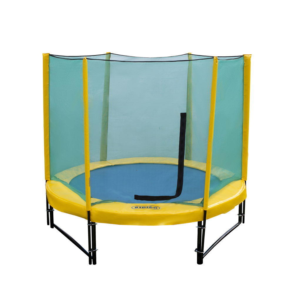 Батут с сеткой Kidigo Premium 244 см Желтый (2497418488)