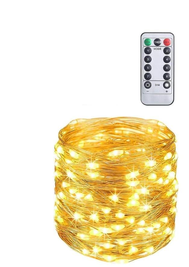 Гирлянда Vicloon 2 Pack Fairy String Lights Cooper String Light 100 светодиодов 10 м Теплый белый