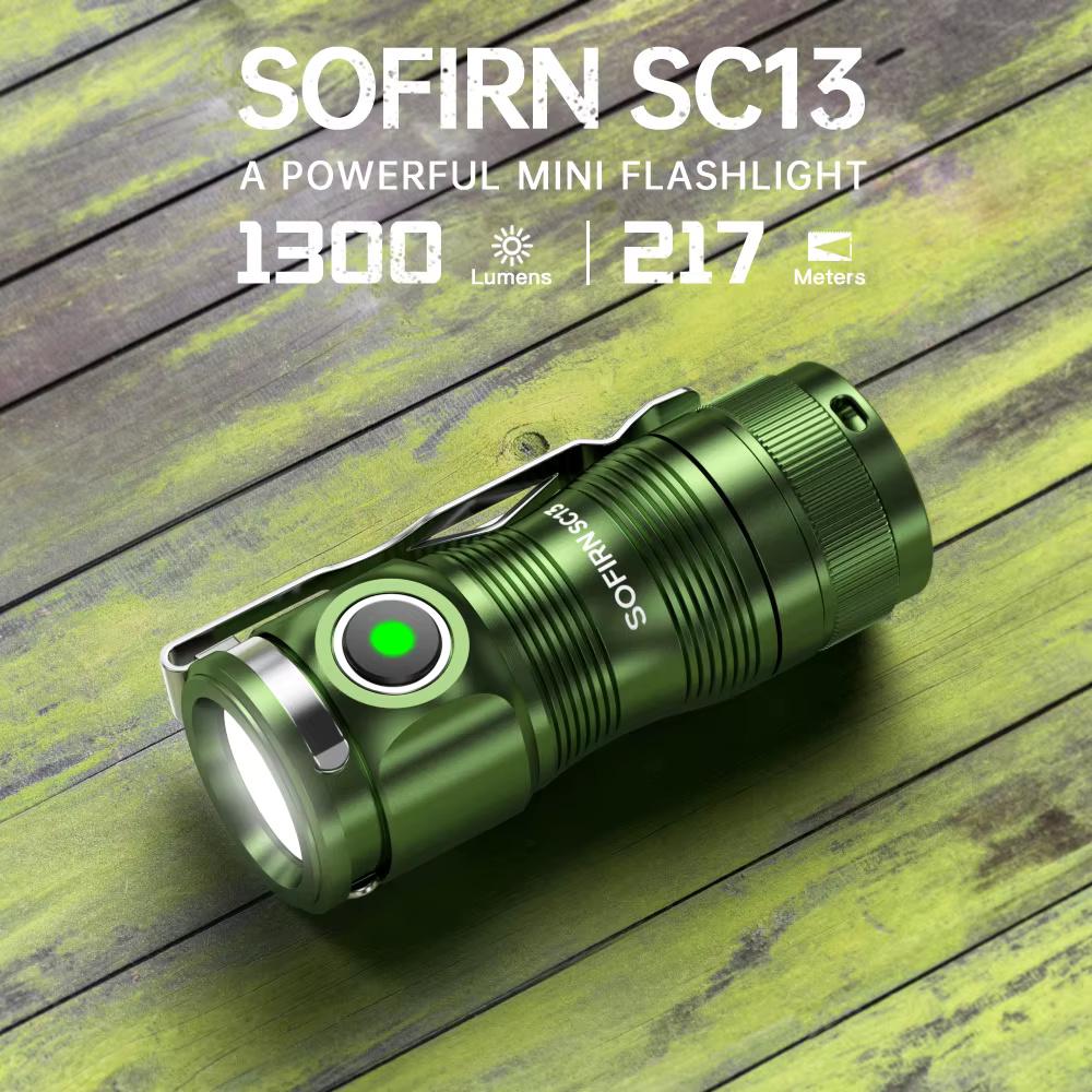 Ліхтарик світлодіодний Sofirn SC13 SST40 LED 1300Lm Green (18350) - фото 3