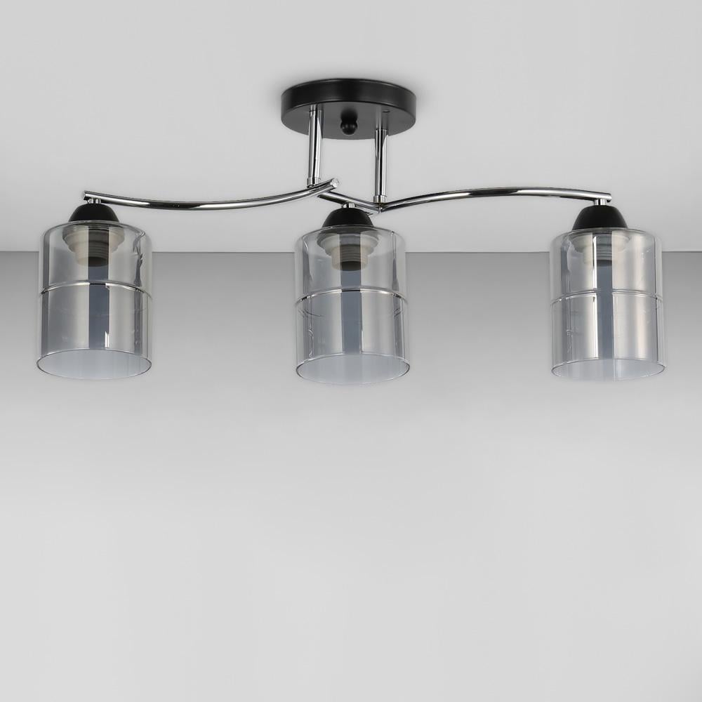 Люстра потолочная Light House SC-18668/3 BK/CR 530х130х250 Черный/Хром