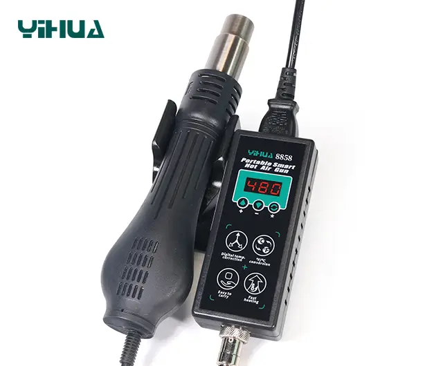 Паяльна станція YIHUA 8858 термоповітряна портативна з дисплеєм (2007227183) - фото 3