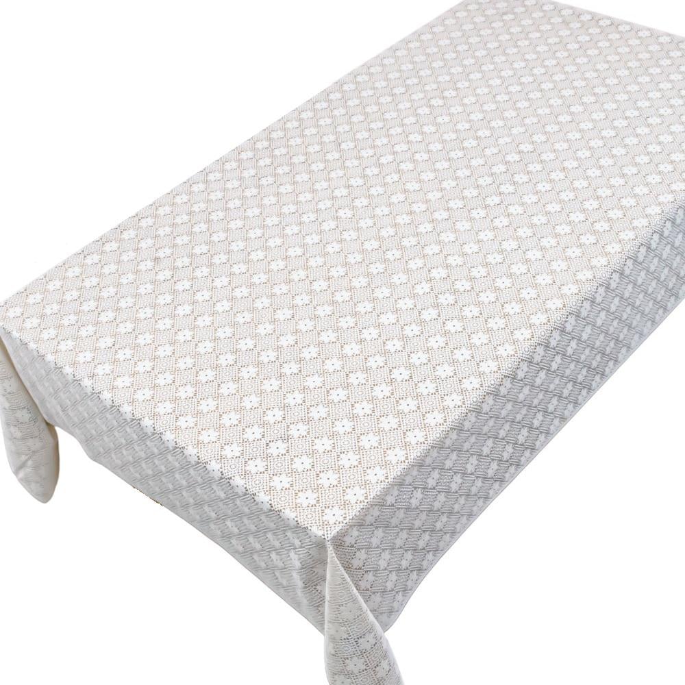 Клеенка на стол Lace MA-5751 1,37х20 м Белый с бежевым (31559923)