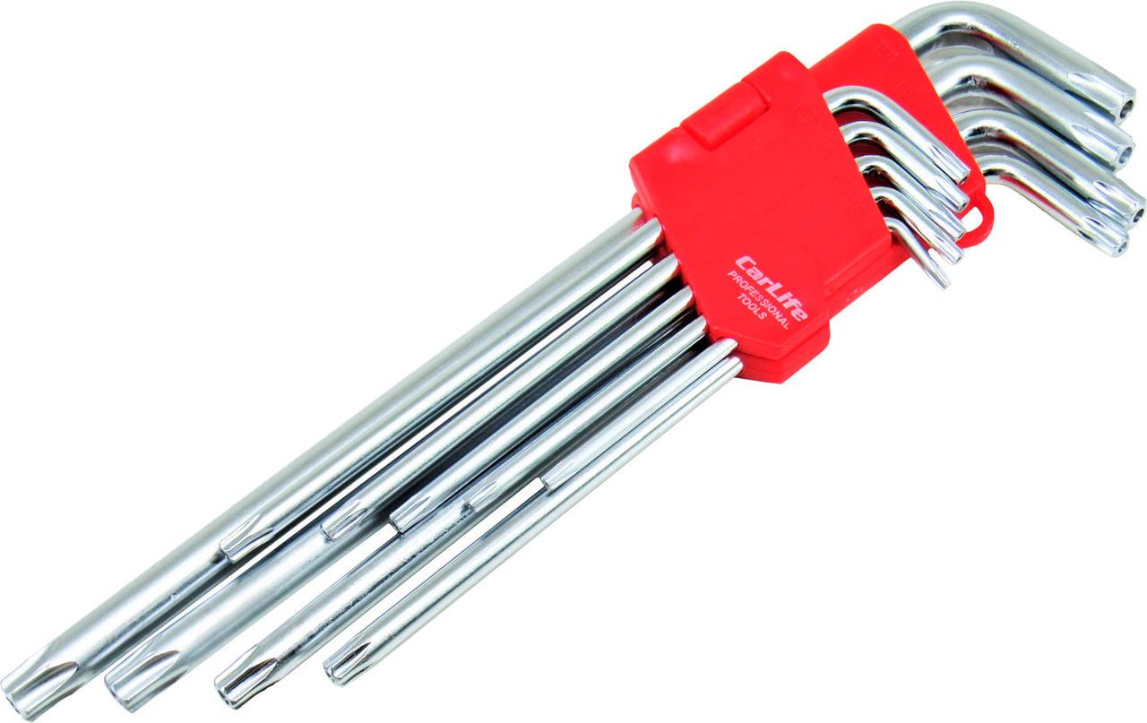 Набор звездочек Г-образных ключей Carlife TORX с отверстием Cr-V T10-T50 1,5-10 мм (WR2113) Набор звездочек Г-образных ключей Carlife TORX с отверстием Cr-V T10-T50 1,5-10 мм (WR2113)