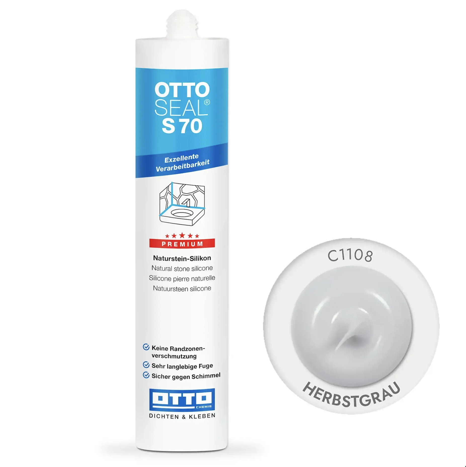 Герметик силиконовый OTTOSEAL S70 C1108 Серая осень (8NTRGAT0201) Герметик силиконовый OTTOSEAL S70 C1108 Серая осень (8NTRGAT0201)