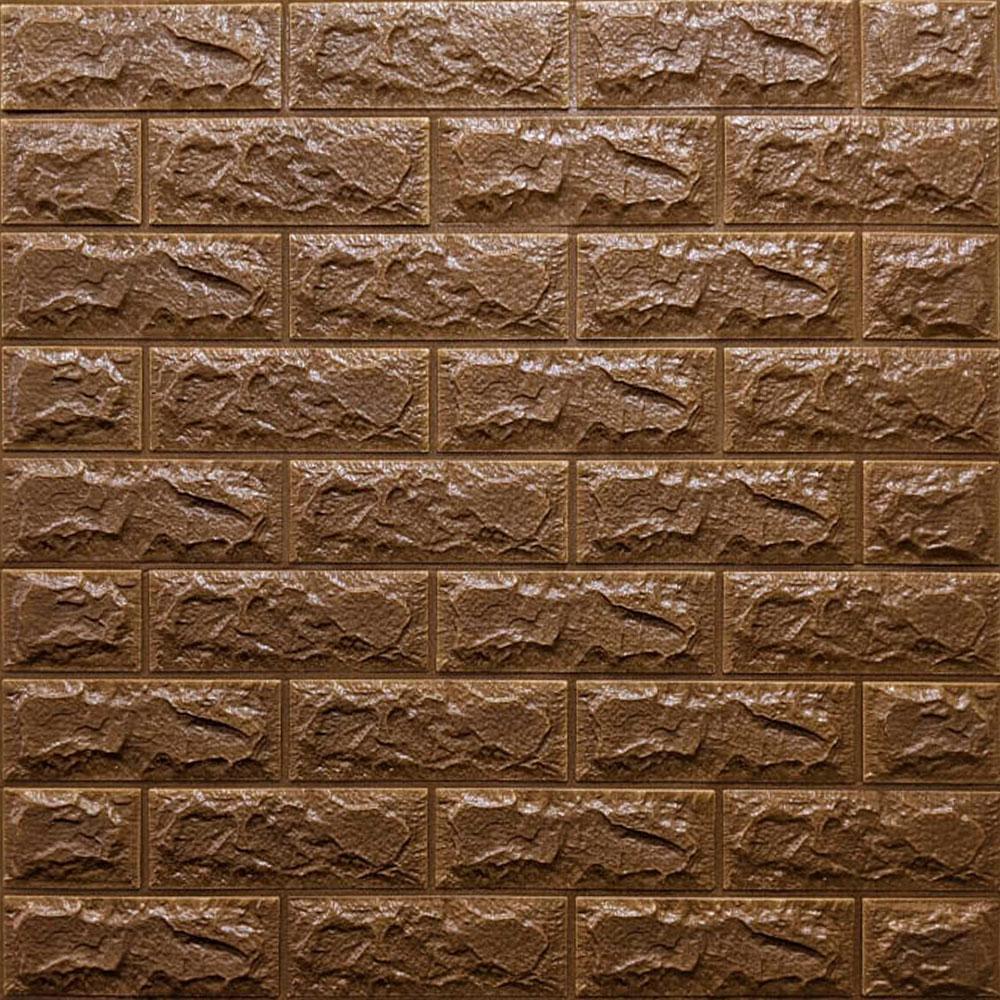 3D-панель самоклеющаяся Sticker Wall Коричневый кирпич 700х770х7 мм (Панель-20-7мм)