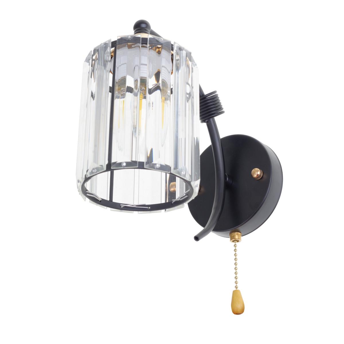 Бра настінне Brille LK-705W/1 E27 BK/FG Чорний